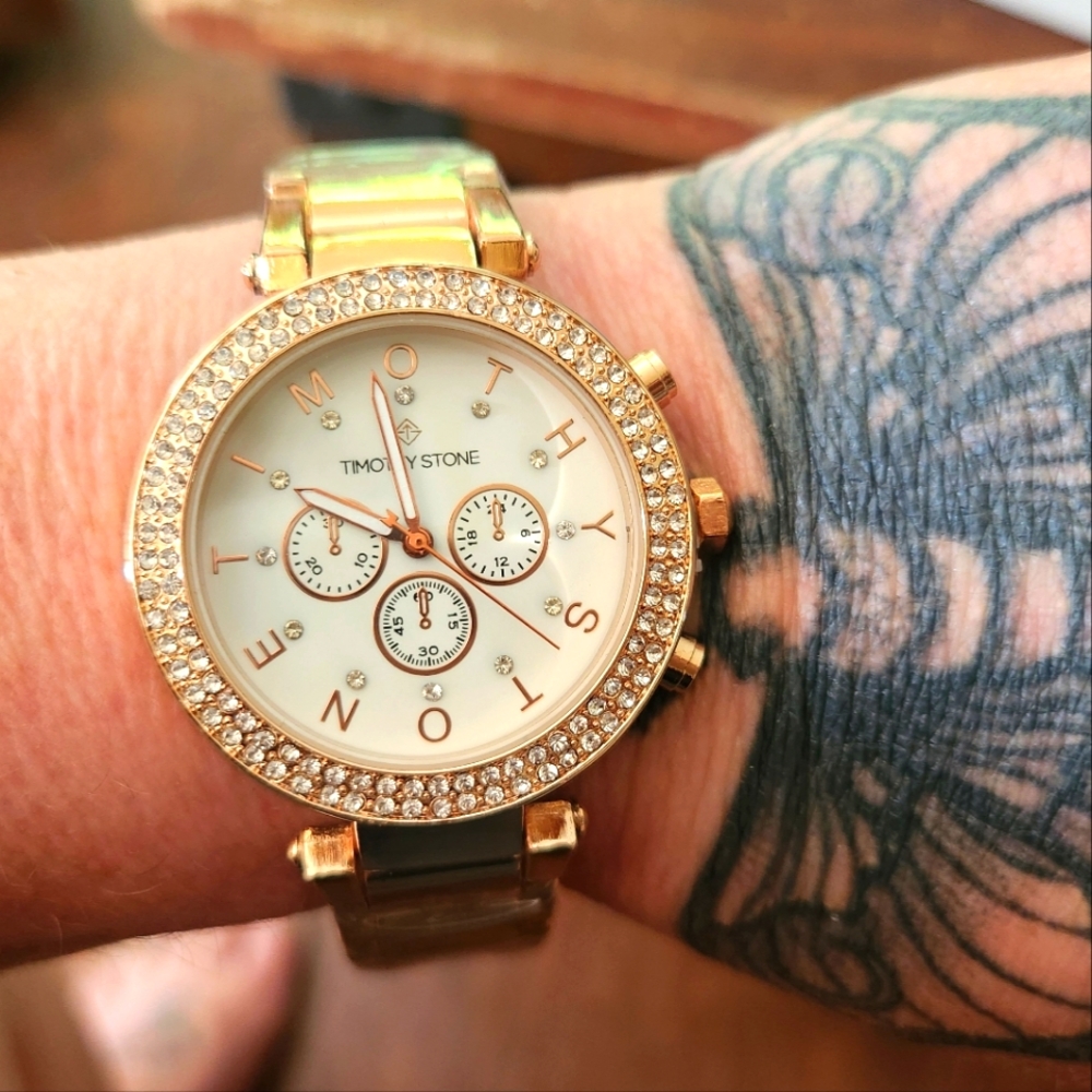 Timothy Stone Desire Stainless Goldtone Watch